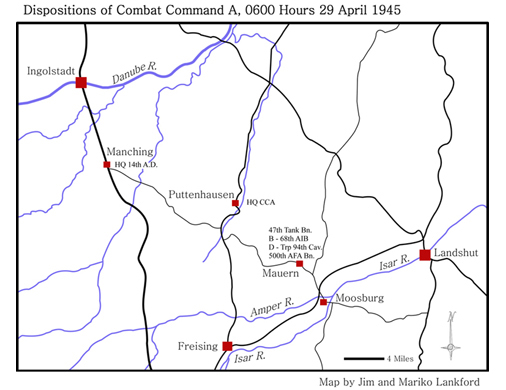 Dispositions of Combat Command A