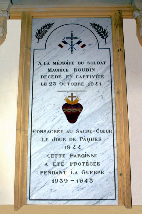 Plaque commémorative de Maurice Boudin