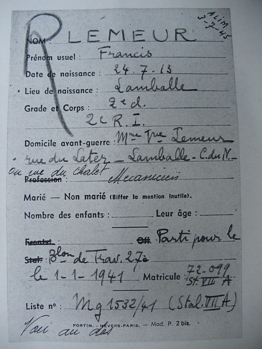 Fiche de Francis Lemeur